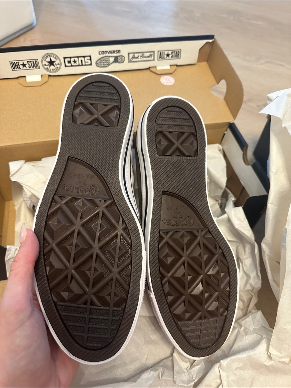 Converse Low Top Sneakers — Dark Gray and Light Gray Canvas - Picture 2 of 2
